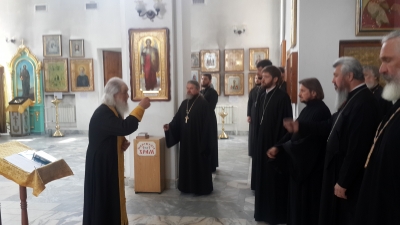 После исповеди состоялось собрание духовенства Минераловодского Округа