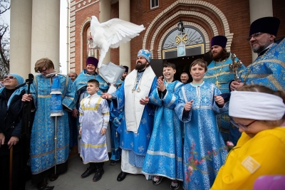 Архиепископ Феофилакт совершил богослужения Благовещения Пресвятой Богородицы